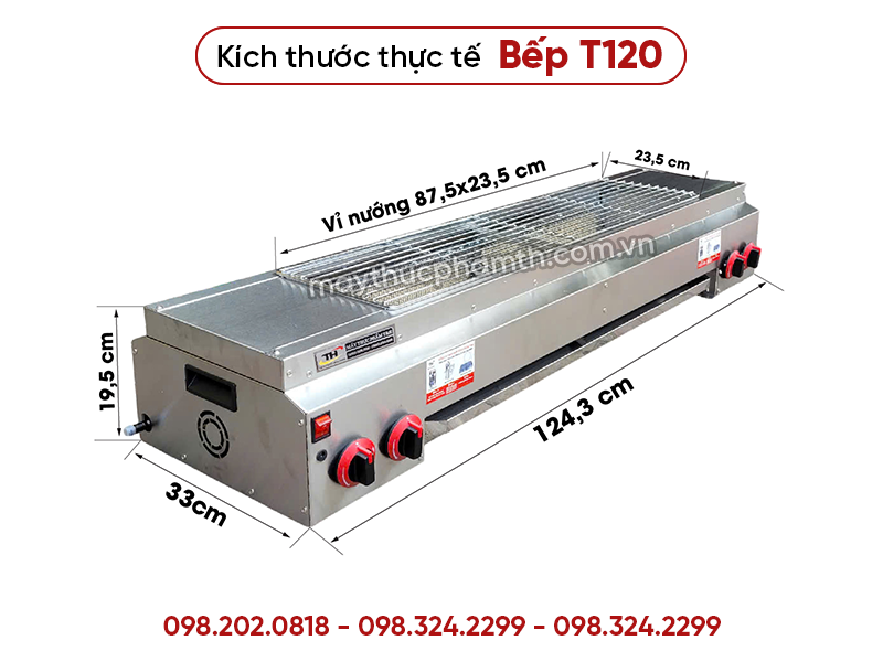 Bếp nướng thịt xiên không khói T120