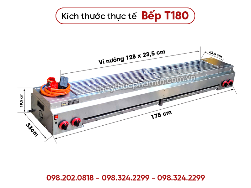 Bếp nướng thịt xiên không khói T180