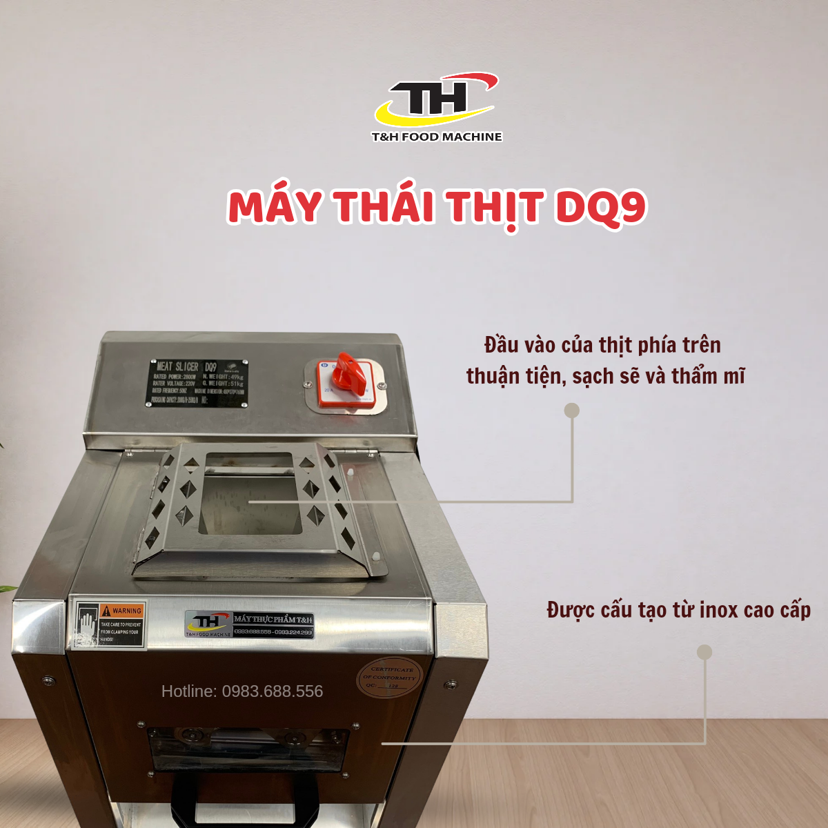 chất liệu máy thái thịt DQ9