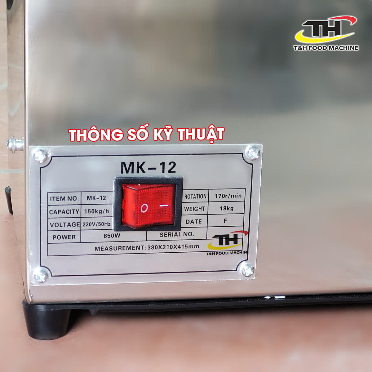 Thông số kỹ thuật máy xay thịt MK-12