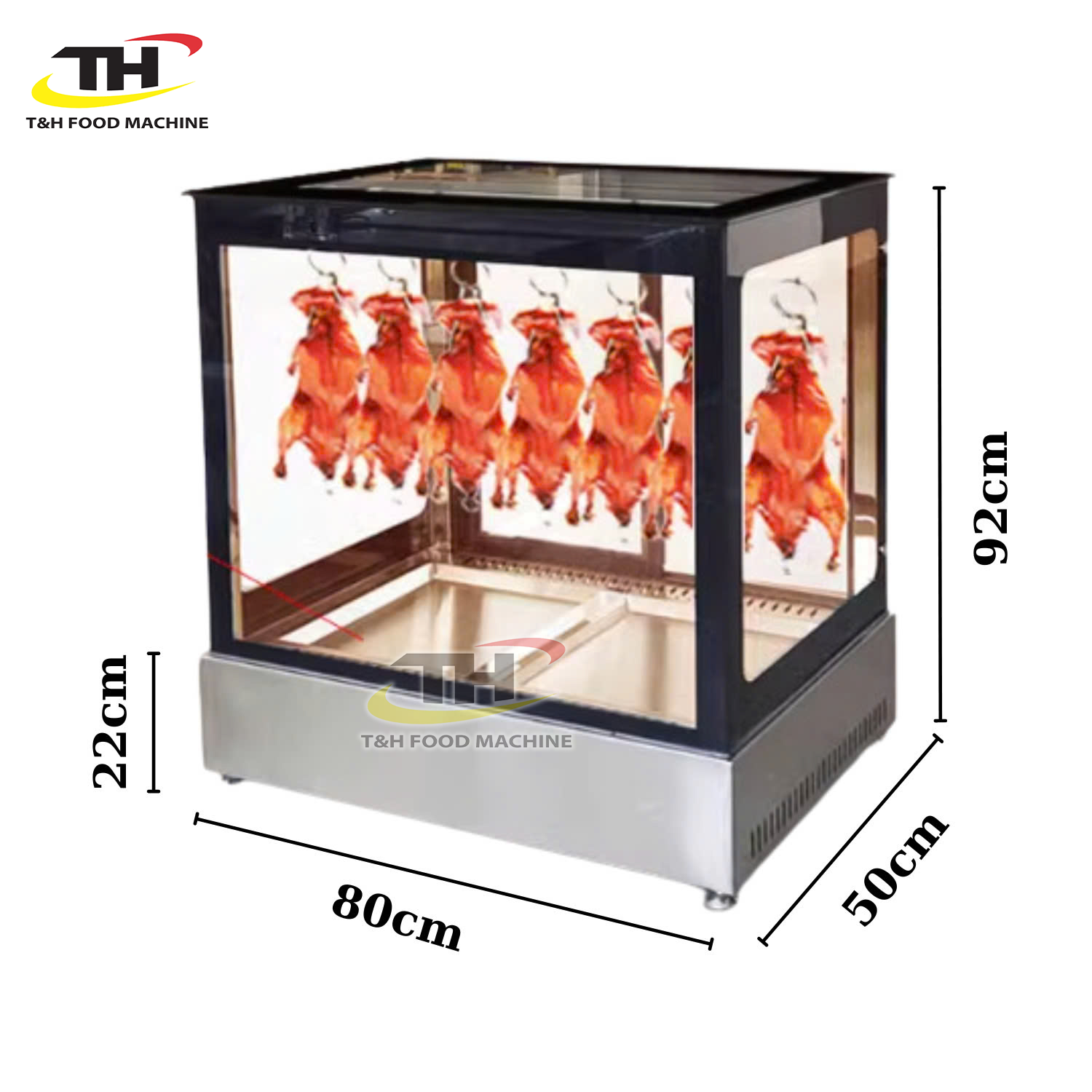Tủ giữ nóng, trưng bày vịt quay - TH80