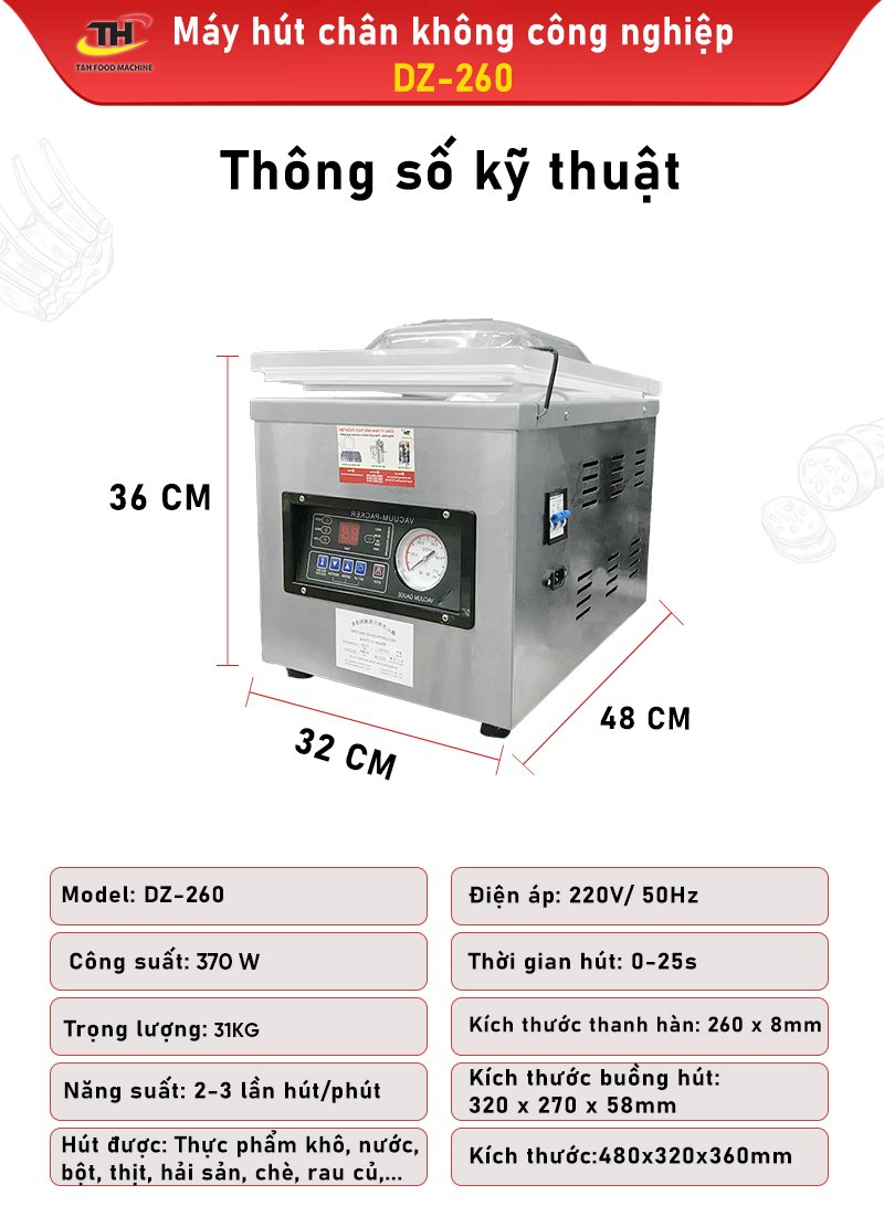 Máy Hút Chân Không DZ260 Promax