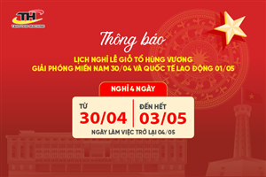 Thông báo lịch nghỉ lễ 30.4 - 1.5