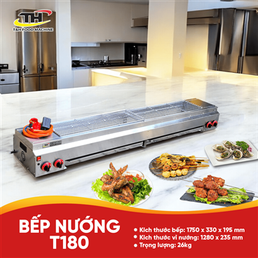 Bếp nướng thịt xiên không khói T180