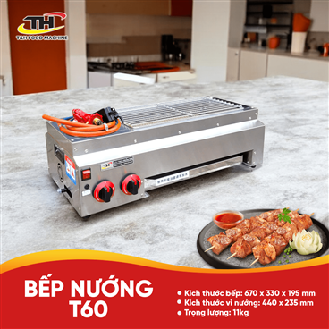 Bếp nướng thịt xiên không khói T60
